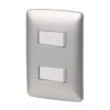 Placa Armada 2 Apagadores Plata Linea Italiana