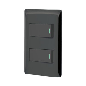 Placa Armada Contacto Sencillo y Escalera Lisboa Negro