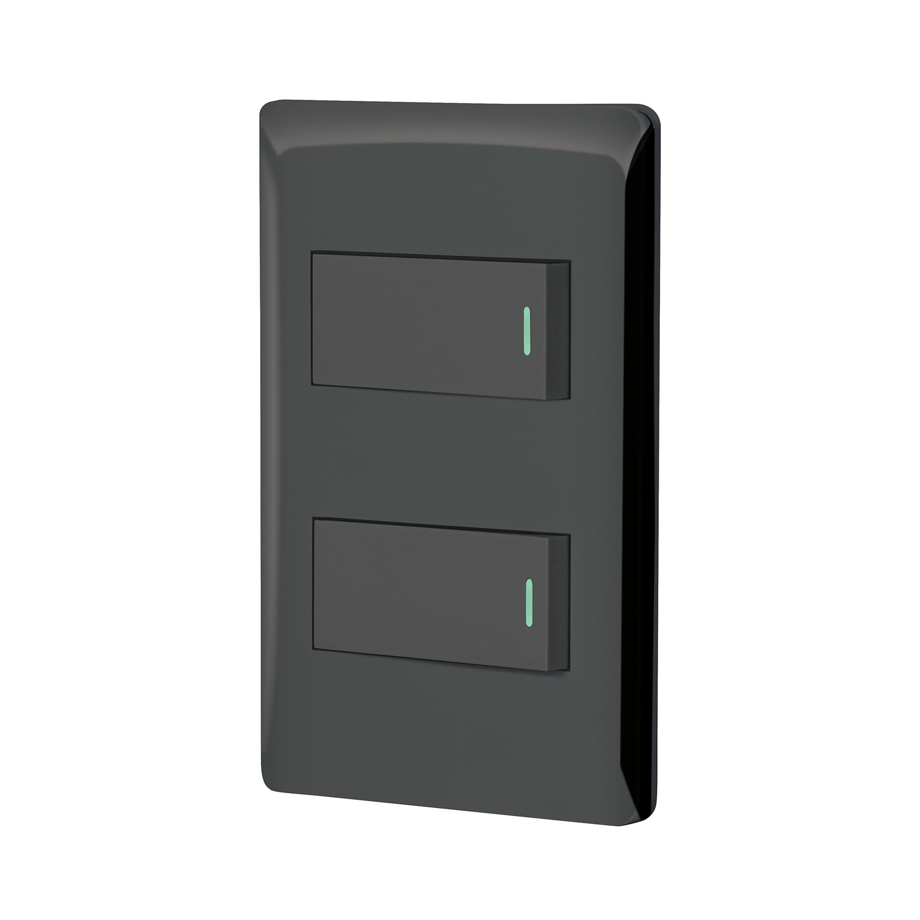 Placa Armada Doble Apagador Lisboa Negro