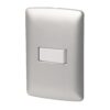 Placa Armada 1 Interruptor Sencillo Plata Linea Italiana