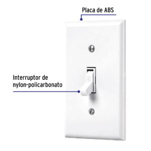 Placa armada interruptor sencillo linea Standard blanco