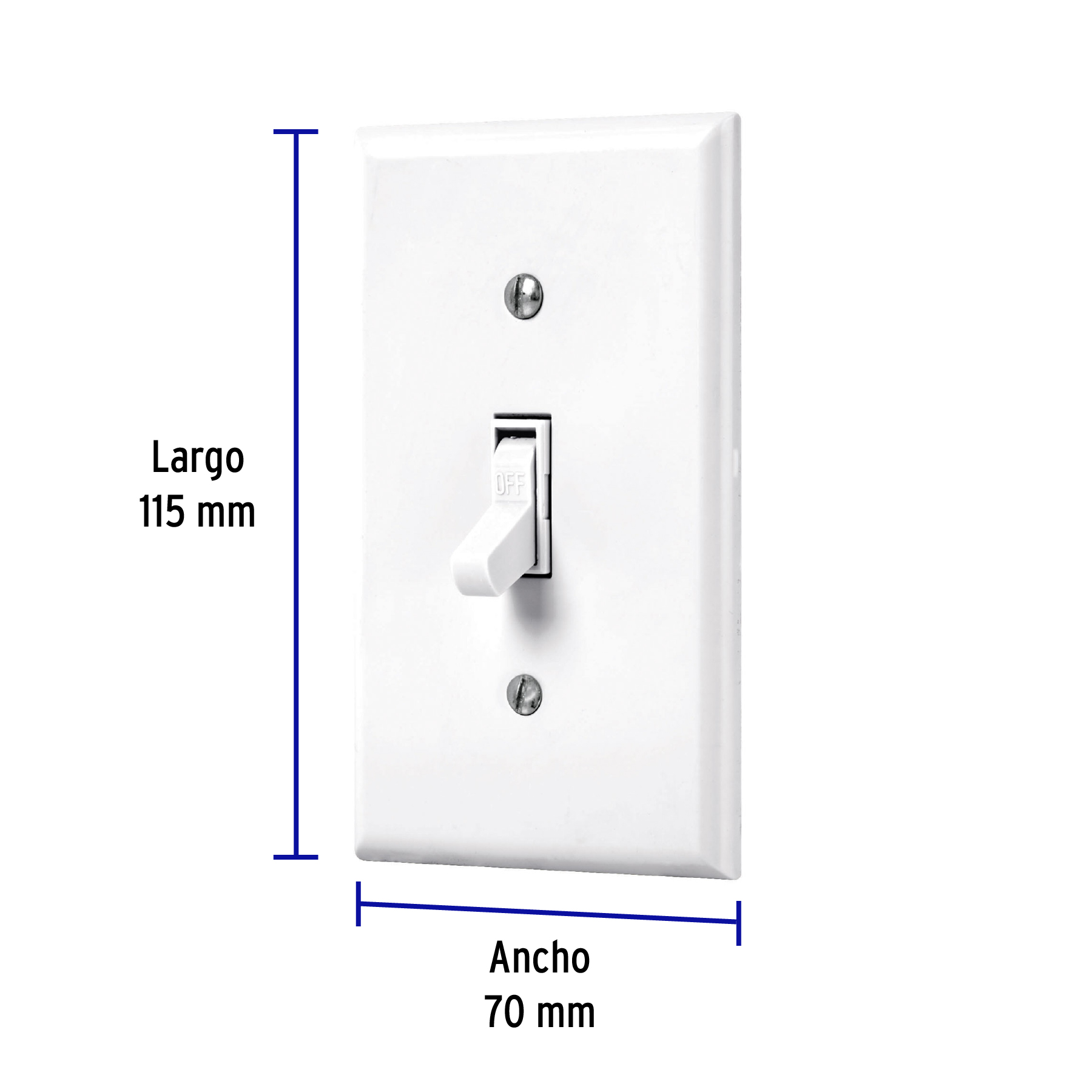 Placa armada interruptor sencillo linea Standard blanco