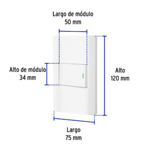 Placa Armada Apagador Escalera Lisboa Blanco