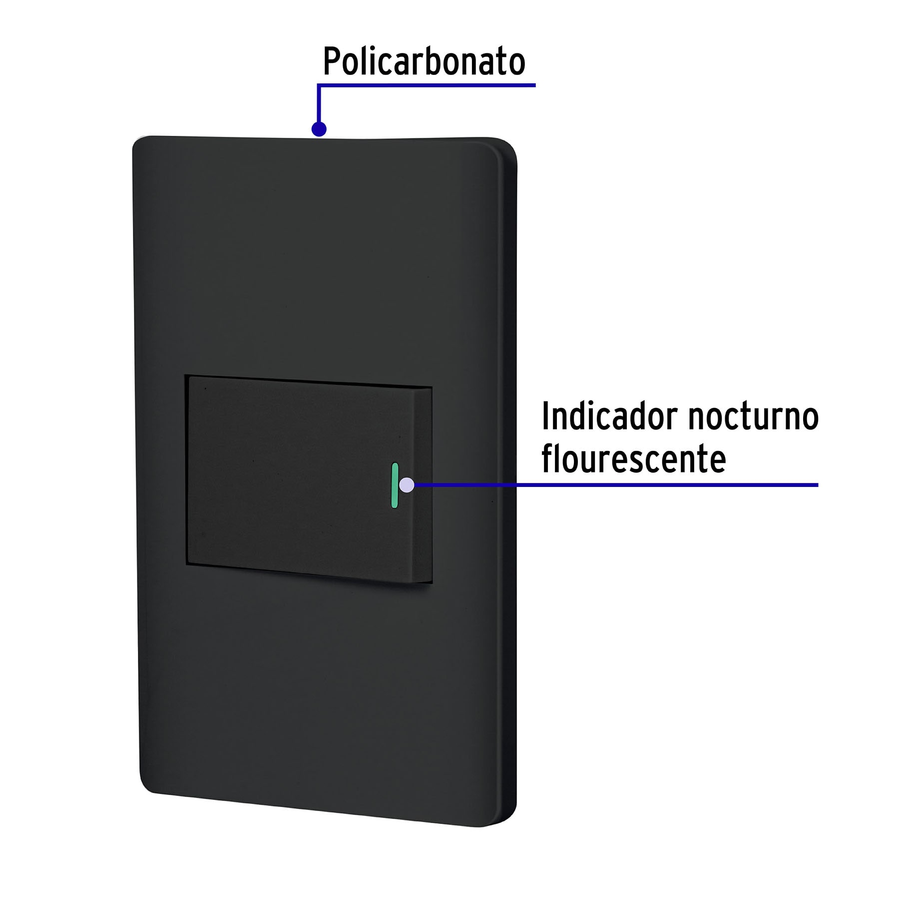 Placa Armada Apagador Escalera Lisboa Negro