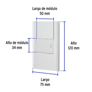 Placa armada Apagador Lisboa Blanco