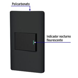 Placa armada Apagador Lisboa Negro