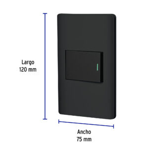 Placa armada Apagador Lisboa Negro