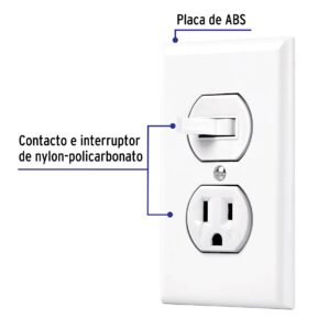 Placa armada interruptor y contacto linea Standard blanco