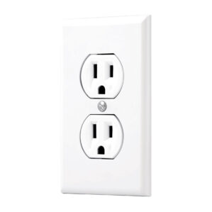 Placa armada 2 contactos polarizados linea Standard blanco