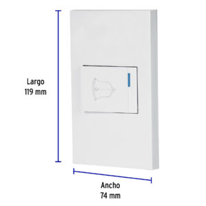 Placa Armada 1 interruptor de Timbre Española Blanco