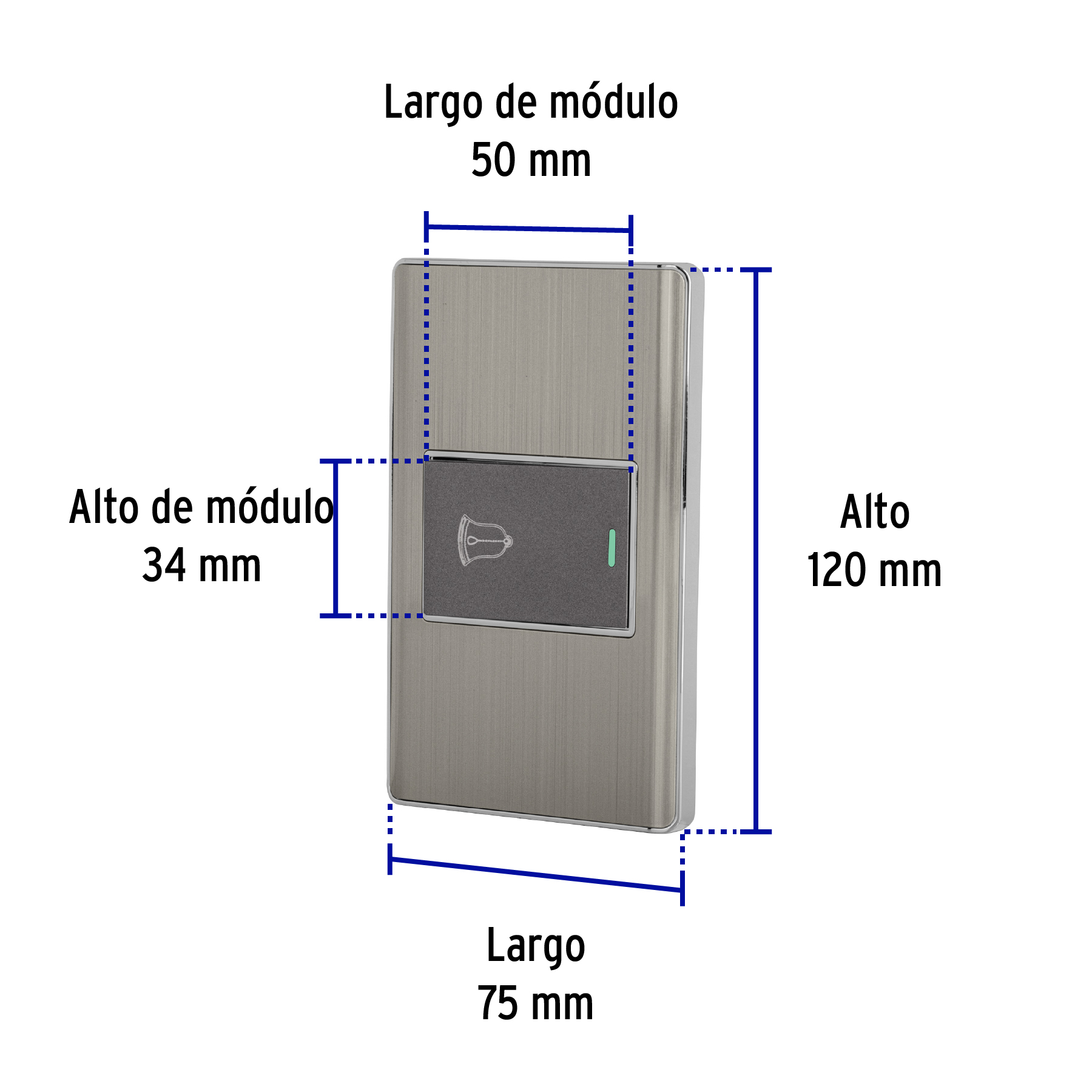 Placa armada Timbre Lisboa Acero Inoxidable