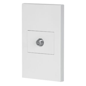 Placa armada 1 toma de TV Española blanco