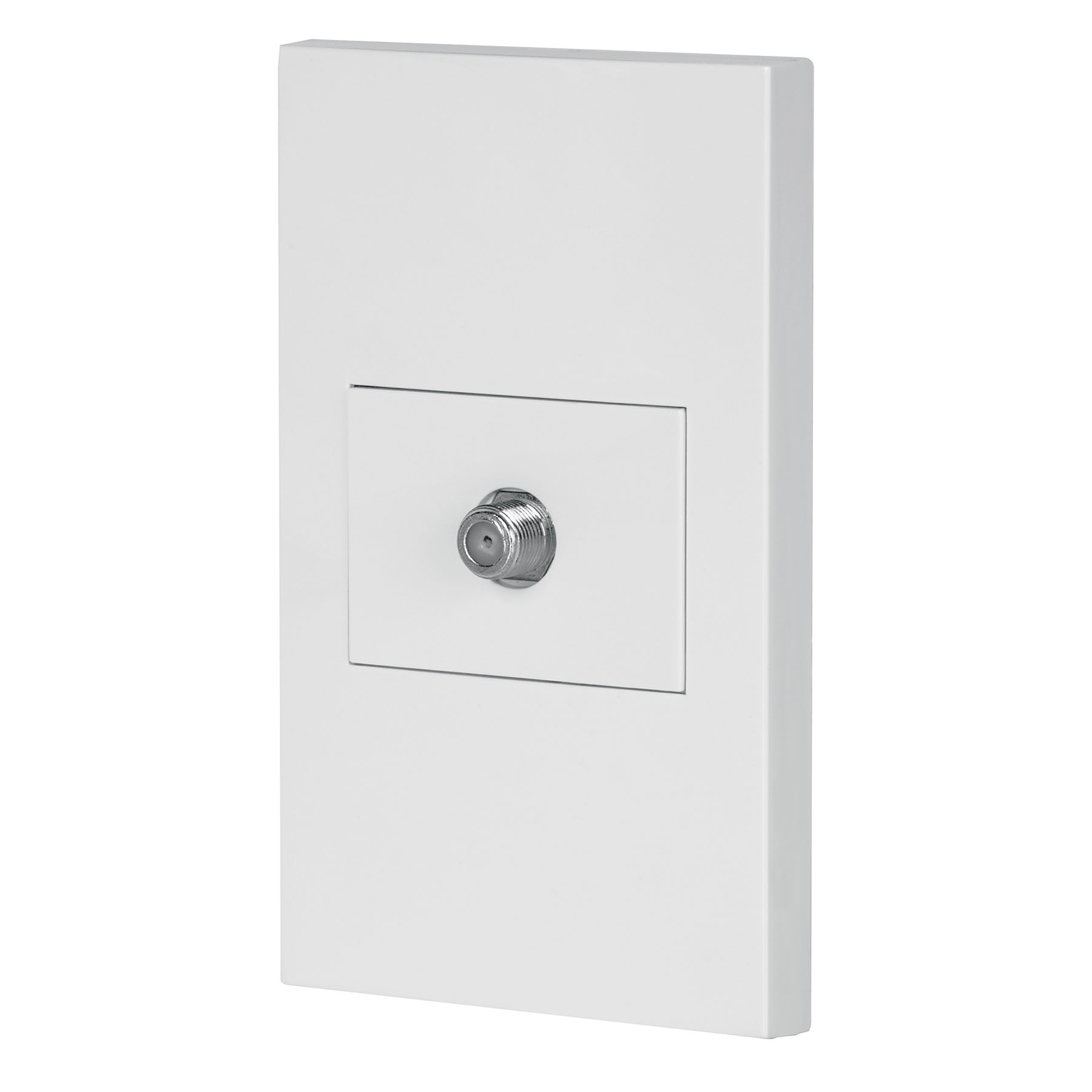 Placa armada 1 toma de TV Española blanco