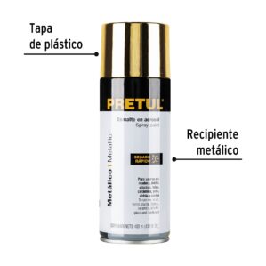 Pintura en aerosol Metalico Oro Pretul