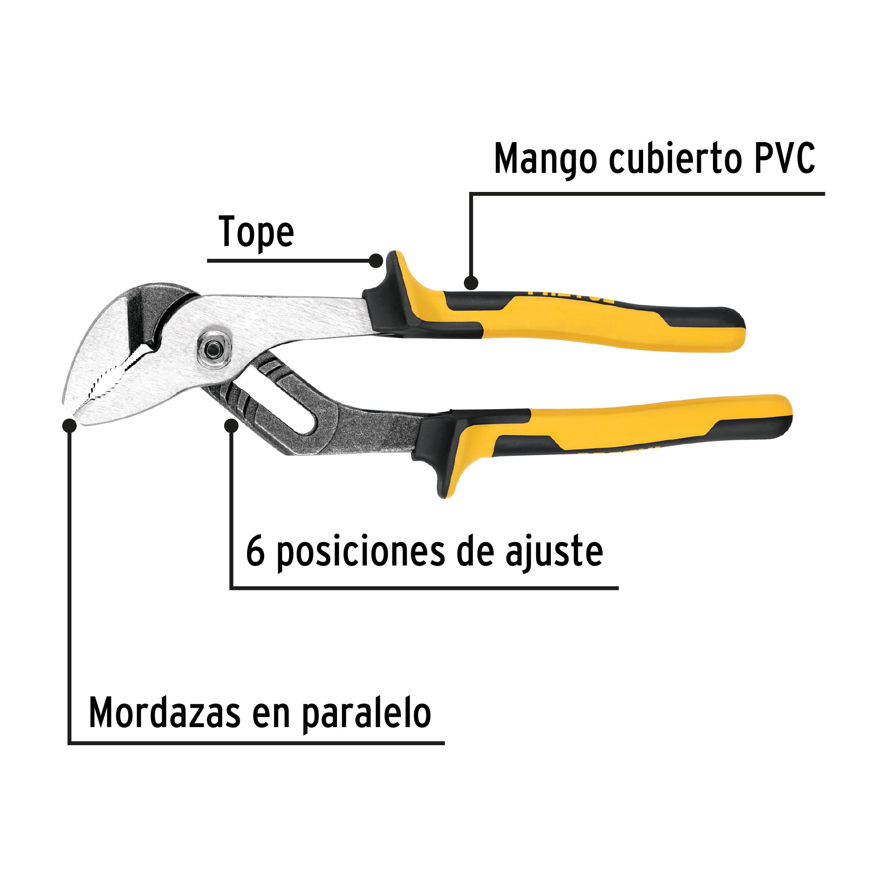 Pinzas de extension 10" mango Comfort Grip Pretul