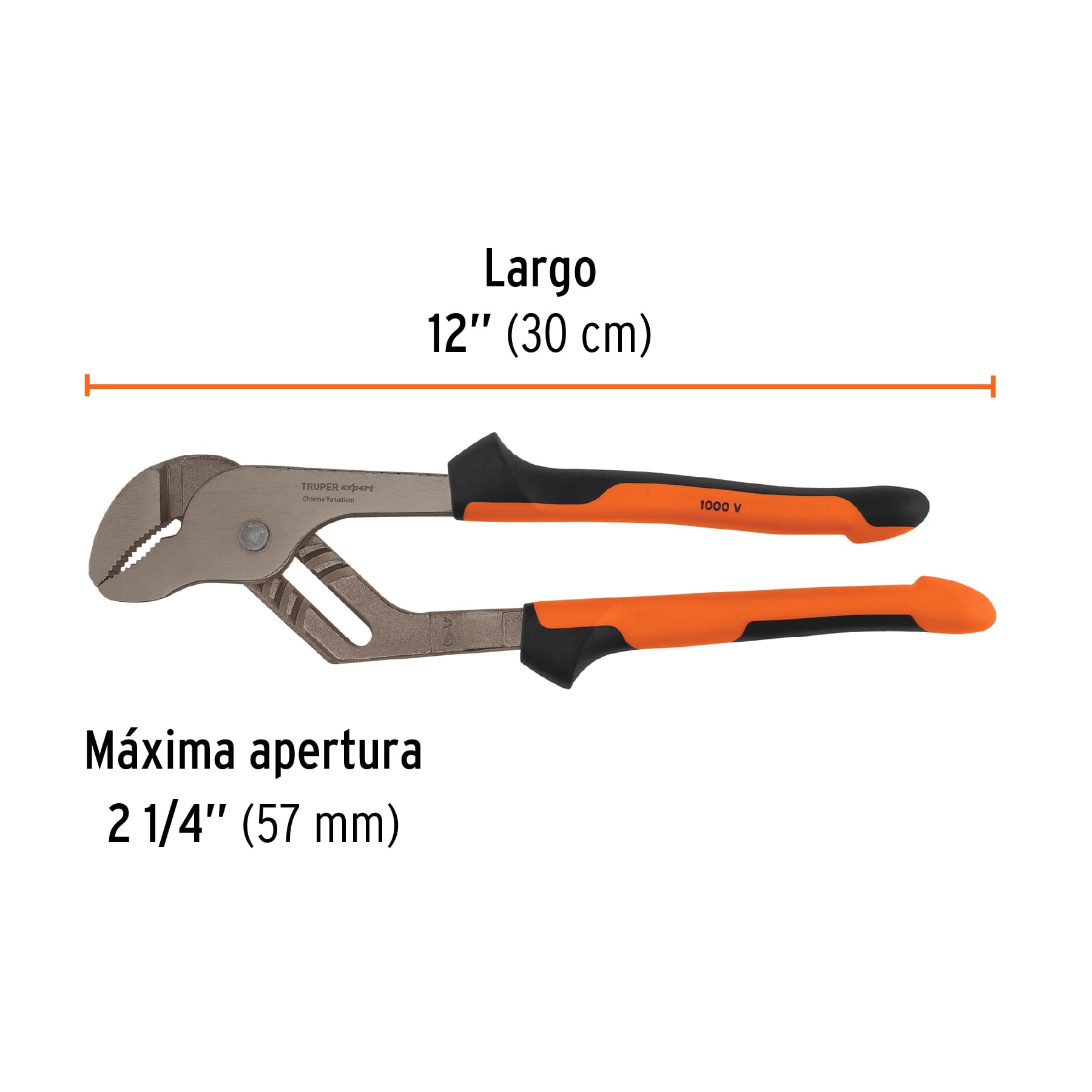 Pinzas de extension 12" mango Comfort Grip Truper Expert