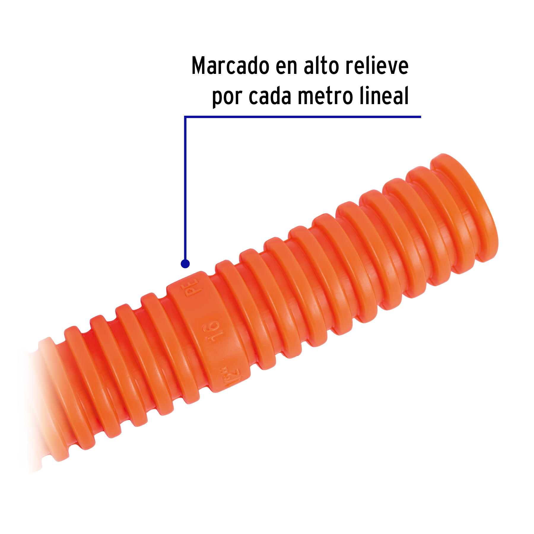 Rollo de 100m Manguera Poliducto Corrugado 1/2"