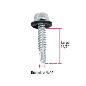 Pija hexagonal punta broca rondana 1-1/4" bolsa 50pzas