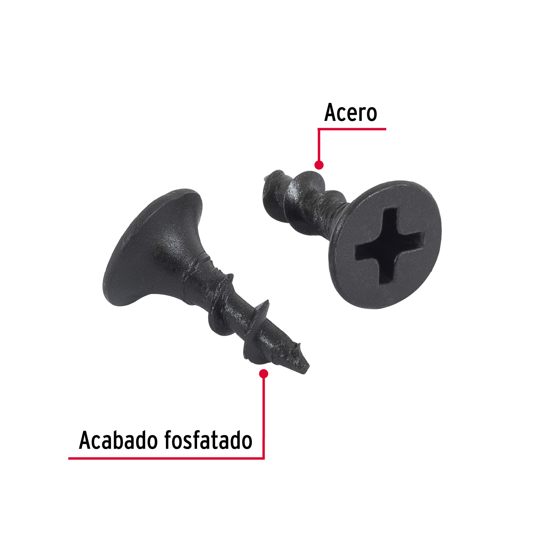 Pijas multiusos 6 x 1/2" bolsa 100 piezas