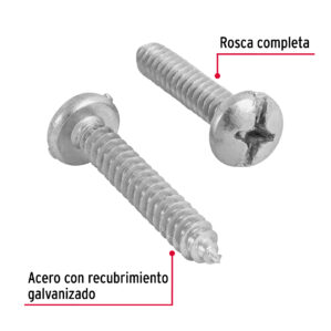 Pija para lamina, #14 x 1-1/2", bolsa con 100pzas