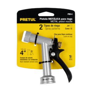 Pistola metalica para riego manguera de 4