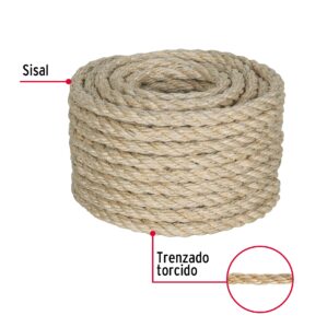 Cuerda Piola de Sisal de 10mm x 15m Natural