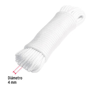 Piola de poliester diamante de 4mm 15m blanca Fiero