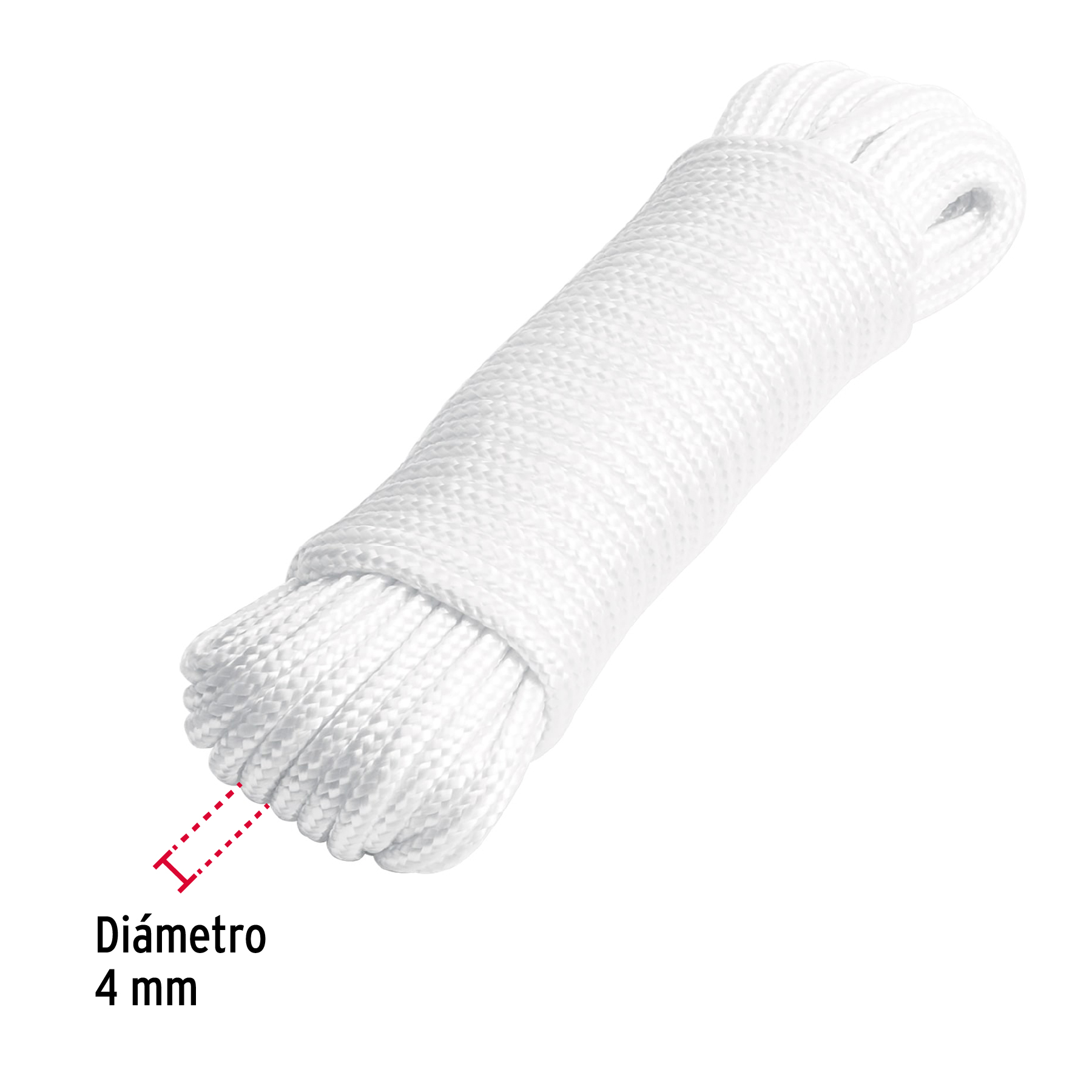 Piola de poliester diamante de 4mm 15m blanca Fiero