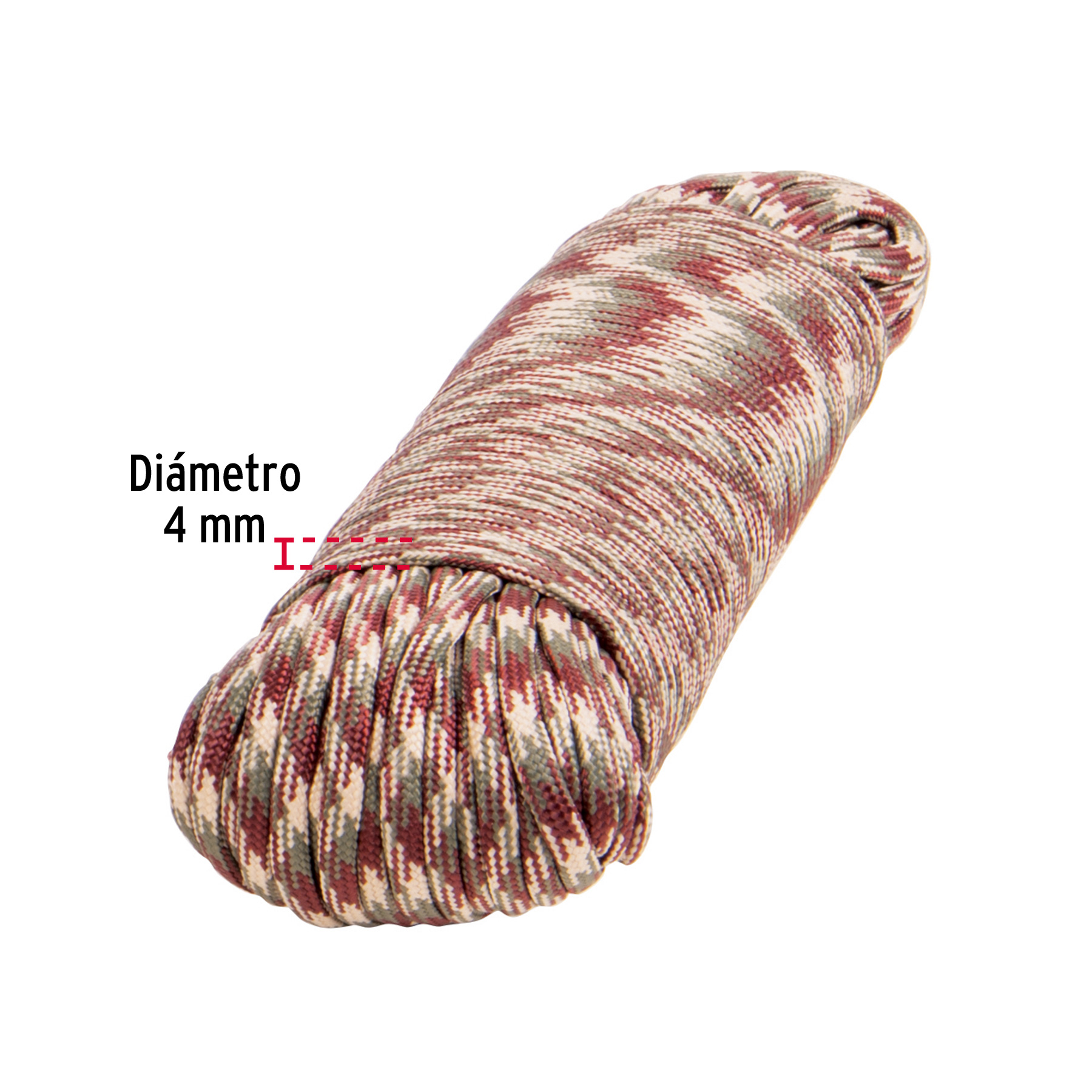 Piola de Nylon Paracord 4mm de 30m Color Camo