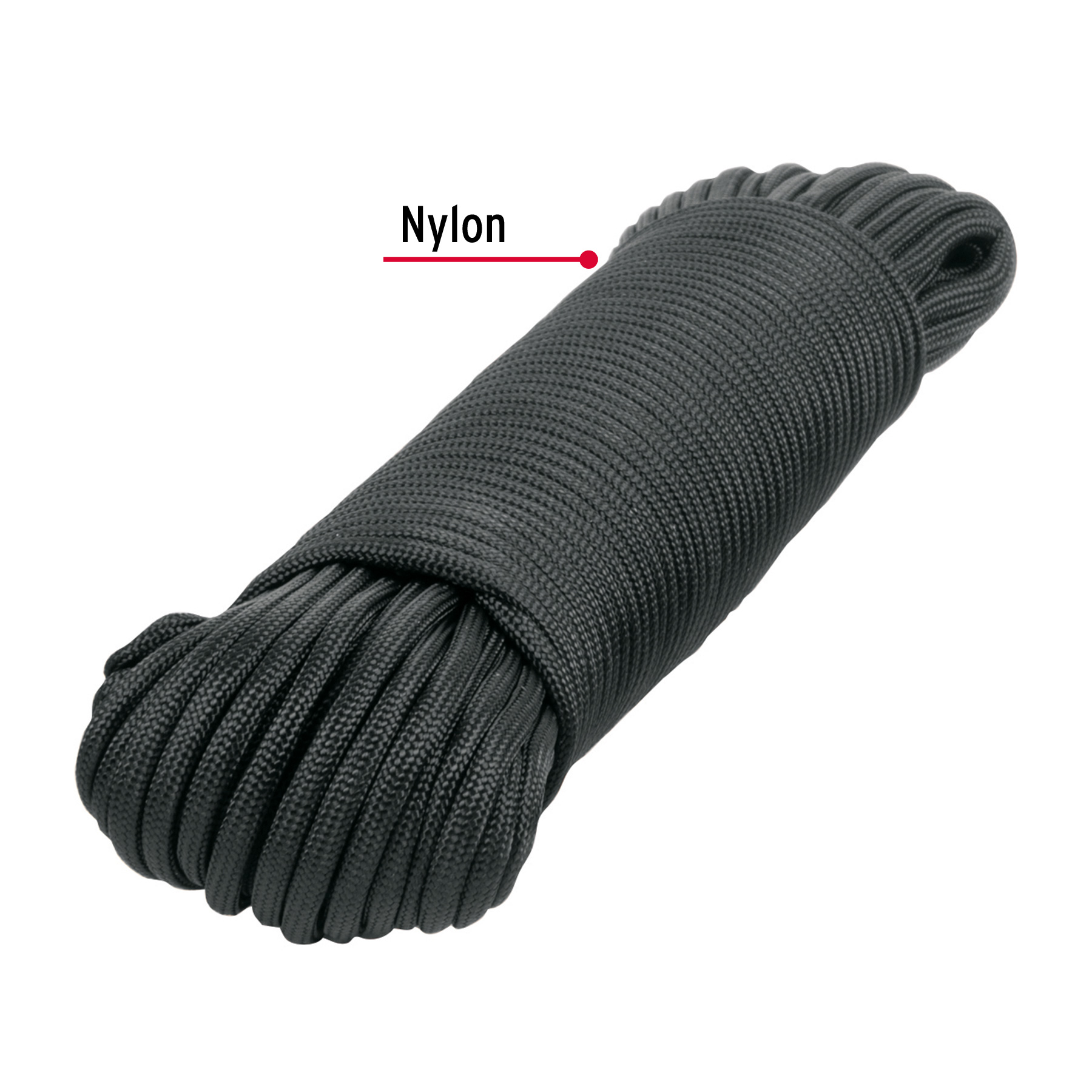 Piola de Nylon Paracord 4mm de 30m Negro