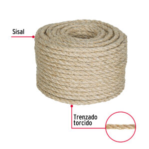 Cuerda Piola de Sisal de 8mm de 30m natural