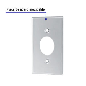 Placa de Acero Inoxidable para contacto sencillo