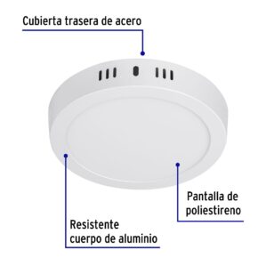 Lampara de LED 12w de Sobreponer luz de dia