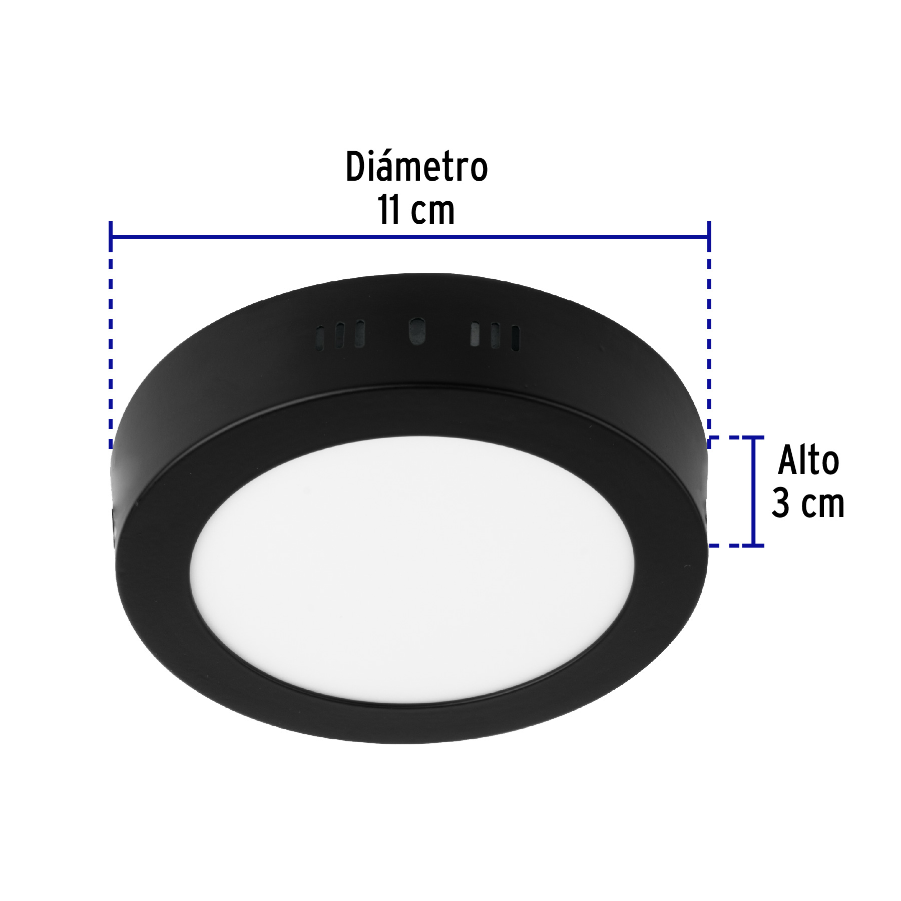 Lampara de LED 6w de Sobreponer luz de dia negro
