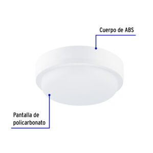 Lampara de LED 15w de Sobreponer luz de dia Redondeado