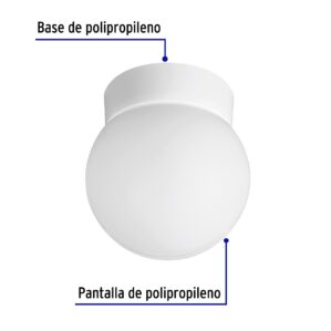 Pantalla decorativa esferica sin lampara