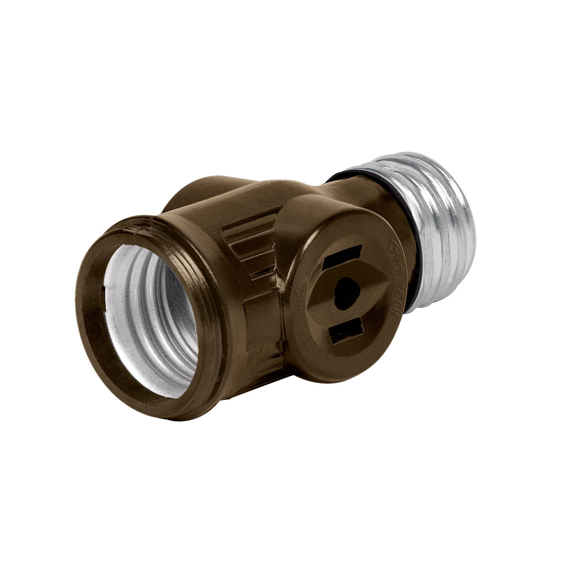 Portalampara socket de baquelita doble contacto Volteck