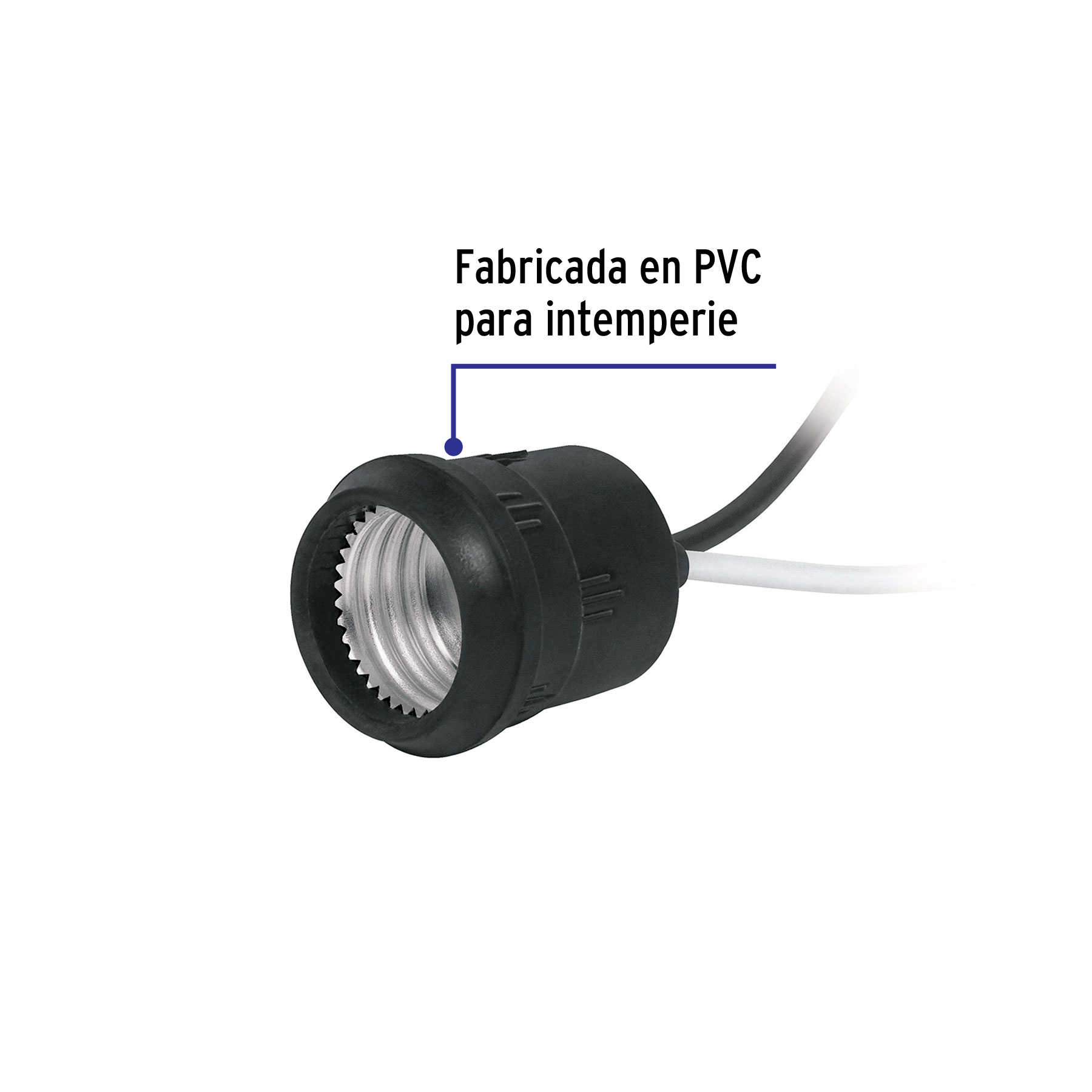 Portalampara con Cable socket de PVC para intemperie