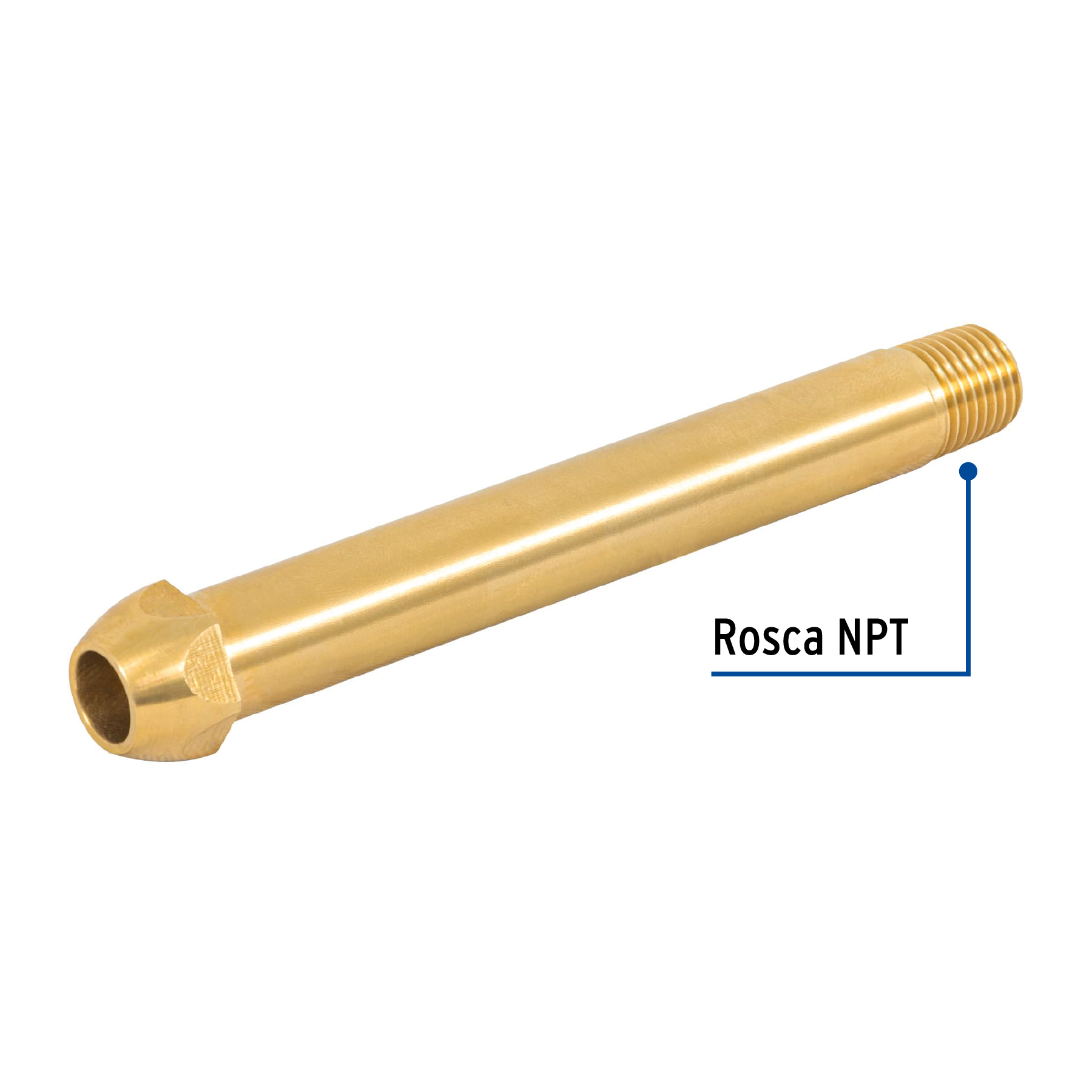 Punta pol 1/4" x 12 cm de rosca