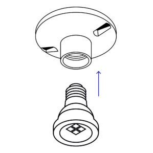 Portalampara de baquelita tipo anuncio Volteck