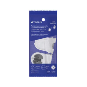 Bolsa 2 pz portalamparas p/tubo LED y fluorescente, base G5