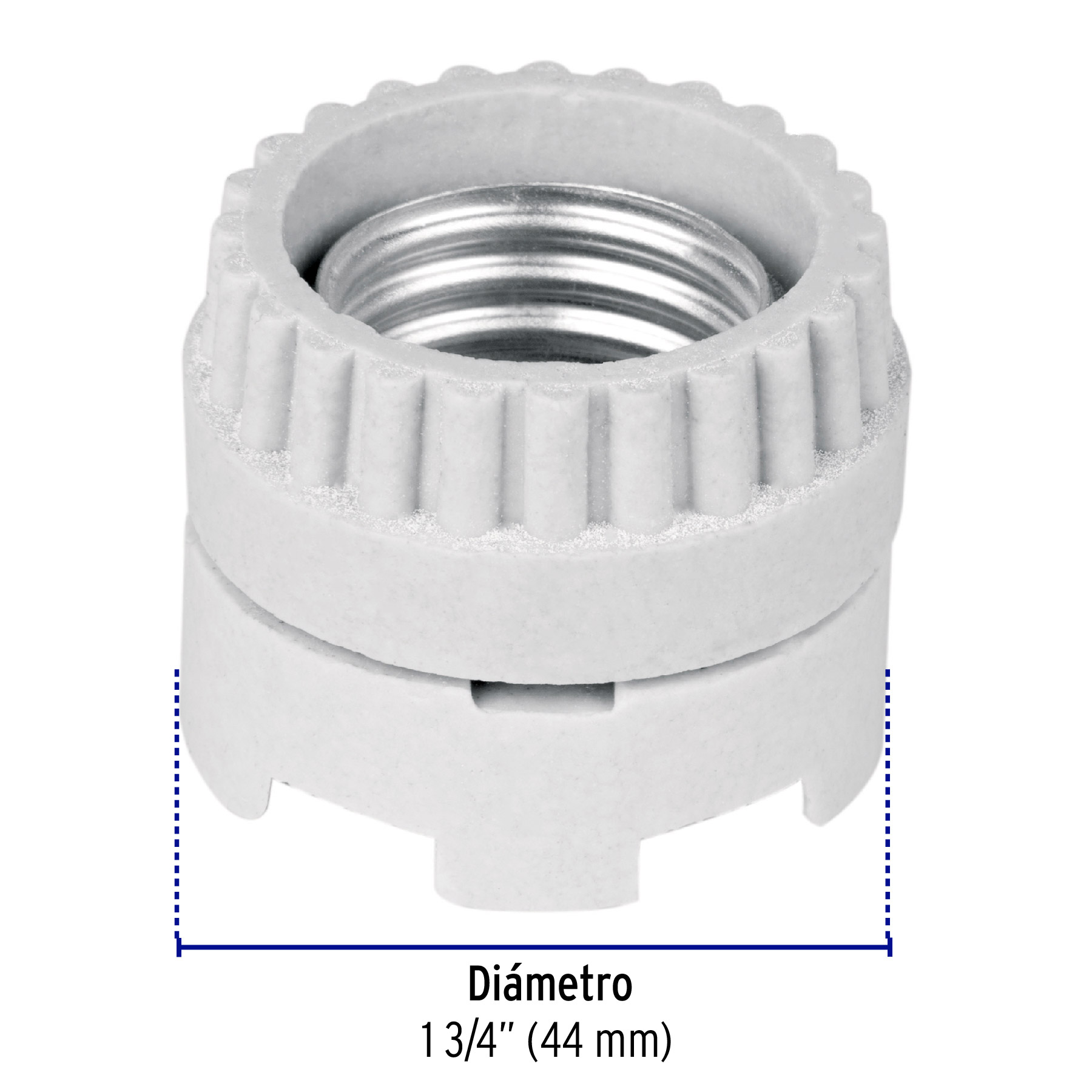 Portalampara de porcelana, tipo anuncio, Volteck