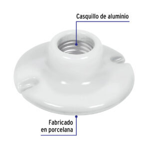 Scoket Portalampara de porcelana 3-1/2" Volteck