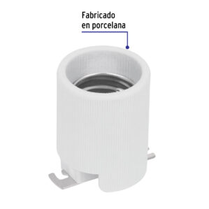 Portalampara socket de porcelana base tipo Mogul (E39) Volteck