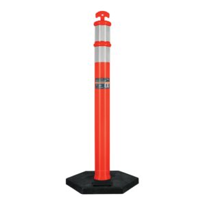 Poste delimitador con banda reflejante