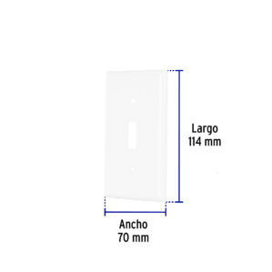 Placa de ABS para interruptor vertical, Standard, blanco
