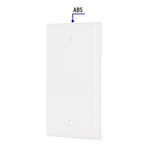 Tapa de Placa de ABS Ciega Standard blanco Volteck