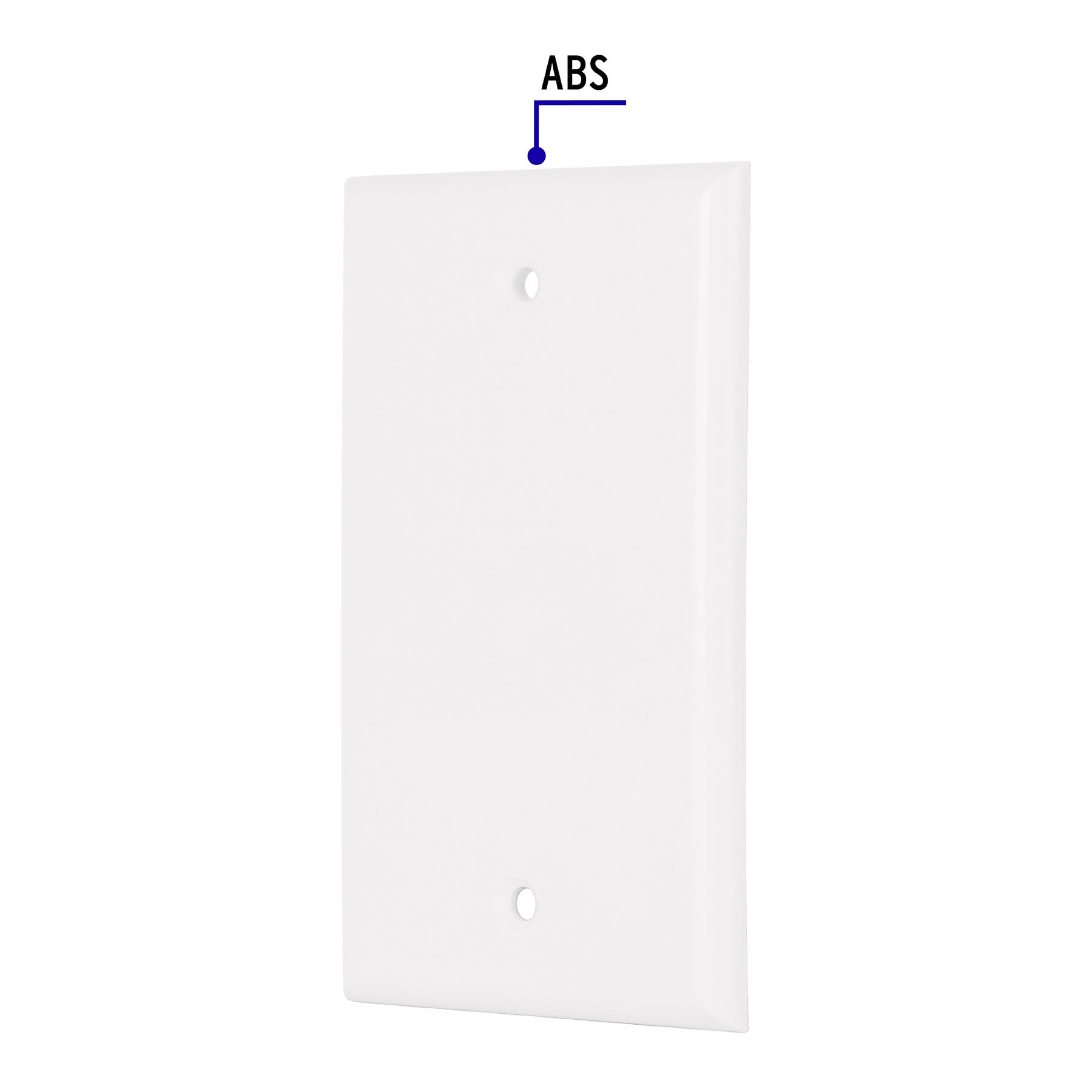 Tapa de Placa de ABS Ciega Standard blanco Volteck