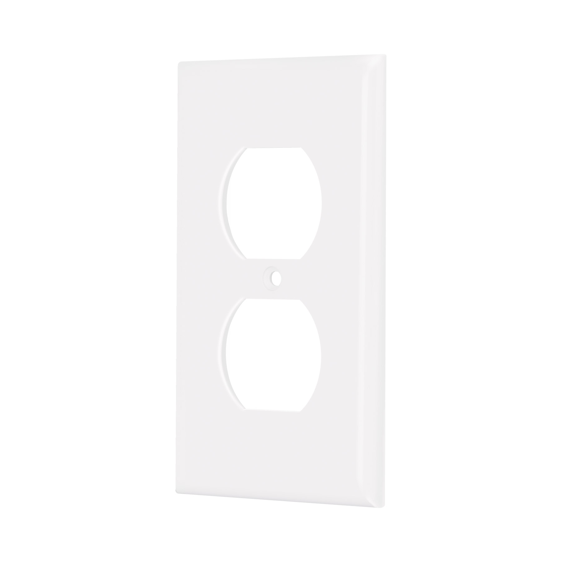 Tapa de Placa de ABS contacto duplex Blanco