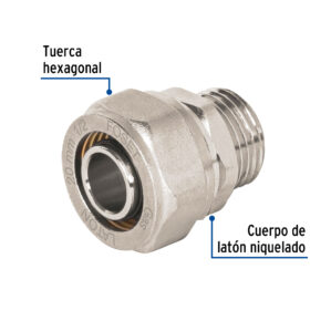 Conector para PEALPE 1/2' con rosca macho Foset